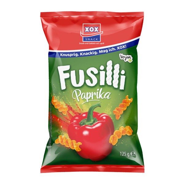 XOX Fusilli Paprika 125g