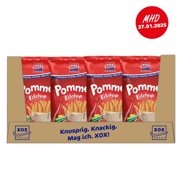 XOX Pommes Ketchup 125g Karton - MHD 27.01.2024