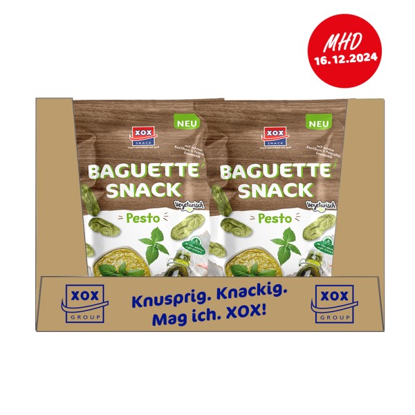 XOX Baguette Snack Pesto 150g Karton - MHD 16.12.2024