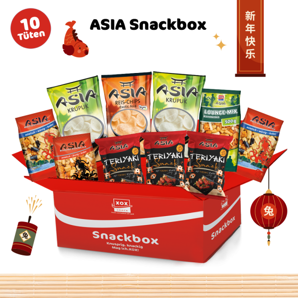 XOX ASIA Snackbox - 10 Tüten