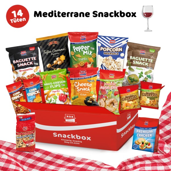 XOX Mediterrane Snackbox - 14 Tüten