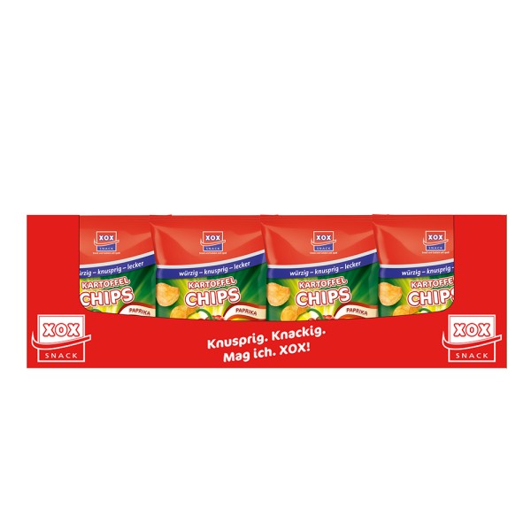 XOX Kartoffelchips Paprika 30g (24 Stück)