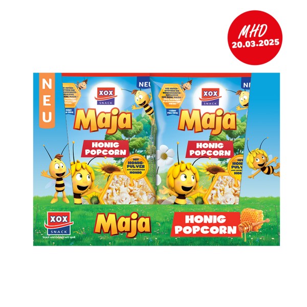 XOX Biene Maja Popcorn Honig 50 - Karton - MHD 20.03.2025