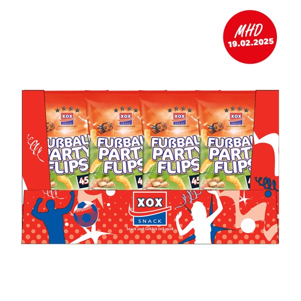 XOX Party-Flips 450g Fußball Karton - MHD 19.02.2025