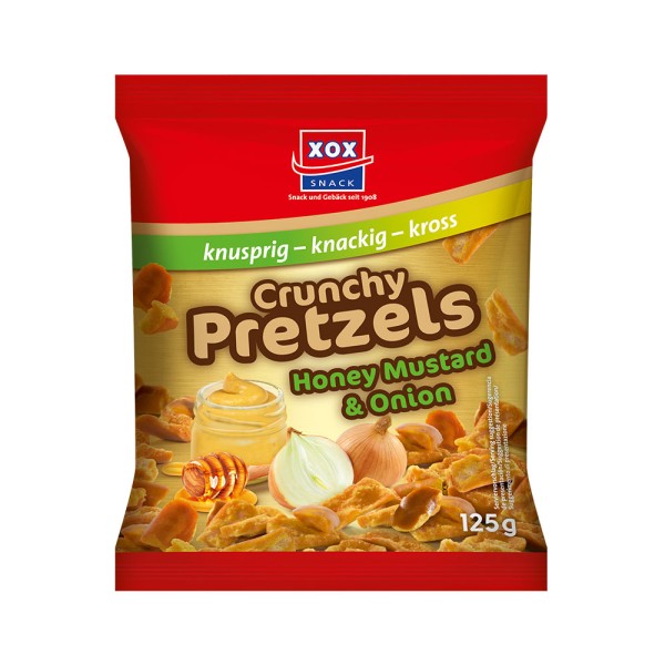 XOX Crunchy Pretzels Honey Mustard and Onion 125g