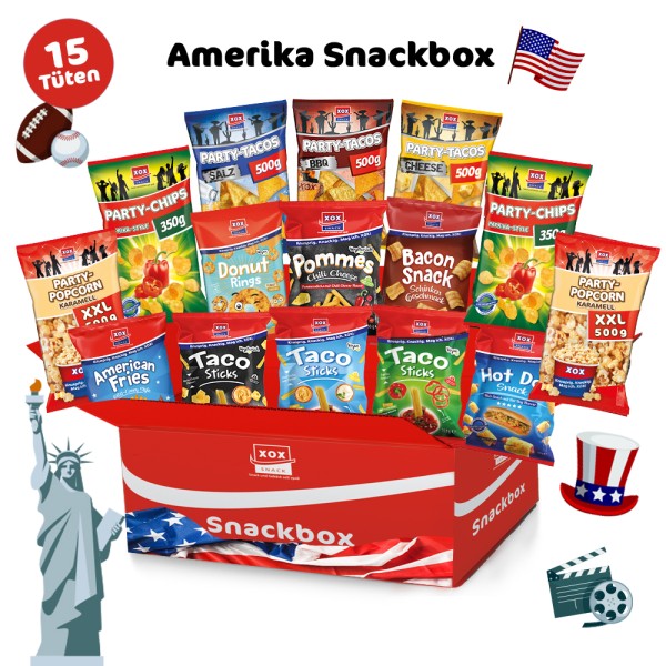 XOX Amerika Snackbox - 15 Tüten