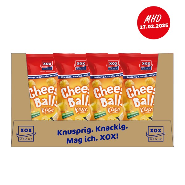 XOX Cheeseballs 125g Karton - MHD 27.02.2025