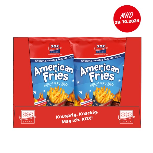 XOX American Fries 125g Karton - MHD 18.10.2024