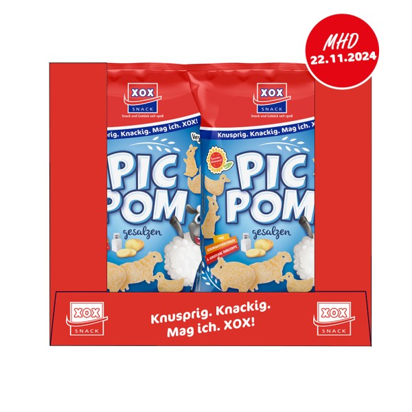 XOX Pic Pom Salz 75g Karton - MHD 22.11.2024