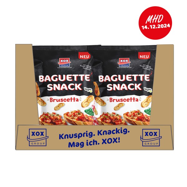 XOX Baguette Snack Bruscetta 150g Karton - MHD 14.12.2024