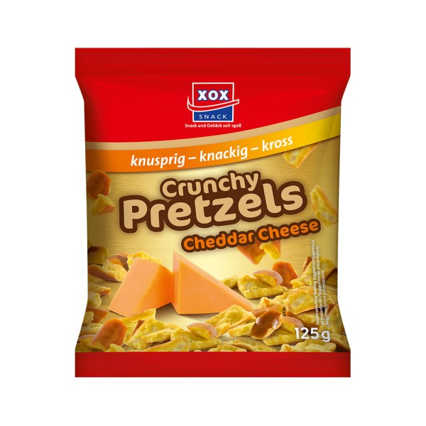 XOX Crunchy Pretzels Cheddar Cheese 125g