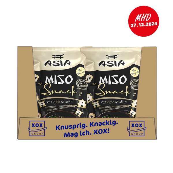 XOX Asia Miso Snack 80g Karton - MHD 27.12.2024