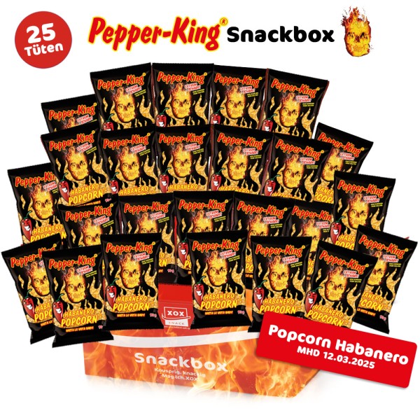 XOX Pepper King Habanero Popcorn Snackbox - MHD 12.03.2025